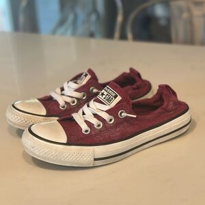 Converse Burgundy Low-Top Sneakers